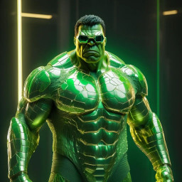 ai generated image of a golden hulk in a futuristic crypto tech suit with glowing bitcoin glasses and a high tech environment exuding power and digital innovation in a matrix inspired scene download 2025 04 07t083314 935