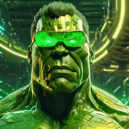 ai generated image of a golden hulk in a futuristic crypto tech suit with glowing bitcoin glasses and a high tech environment exuding power and digital innovation in a matrix inspired scene download 2025 04 07t083340 960